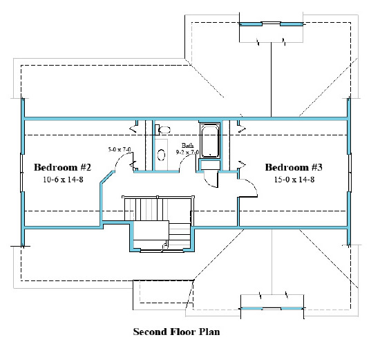 cape cod style second floor plan